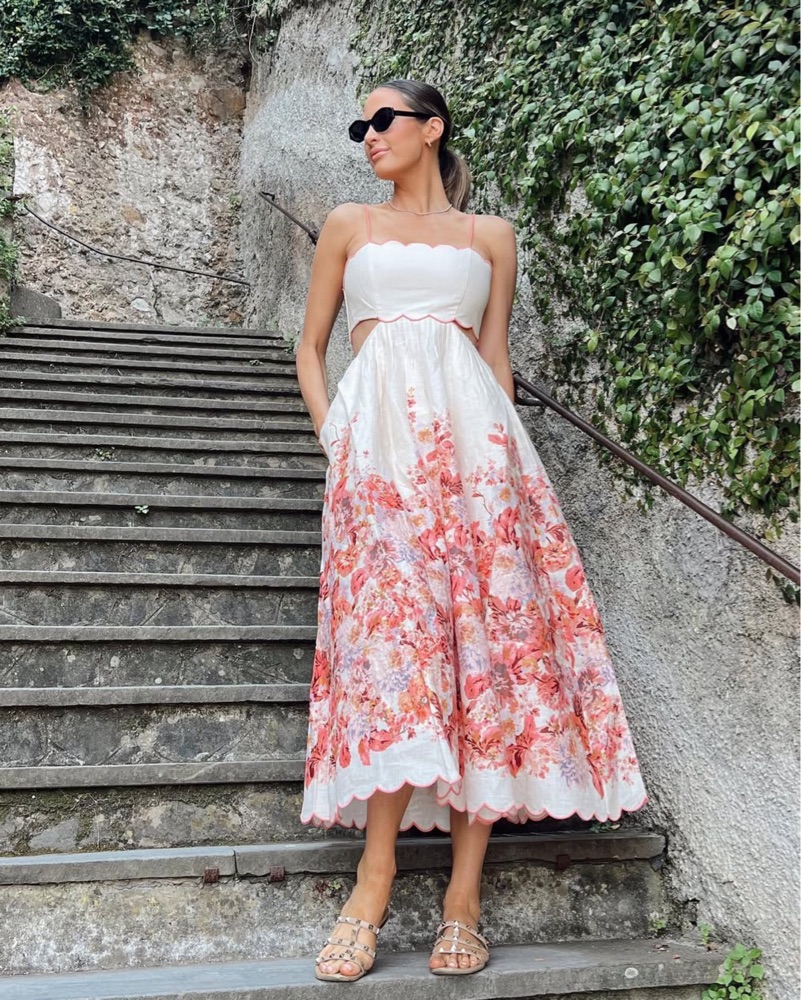 zimmermann devi scallop midi dress Wedding ready  the gorgeous Emma wearing the Zimmermann Devi Scallop Midi  Dress 