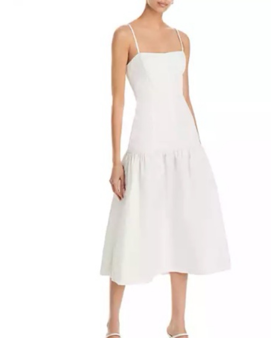 aqua drop waist midi dress Aqua Women's Floral Drop Waist Midi Dress - Exclusive - Pink - Size L