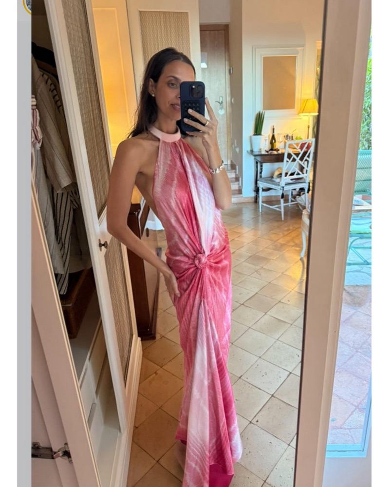 formal pink wedding guest dress Sheath Dusty Rose Layers V-Neck Wedding Guest Dress
