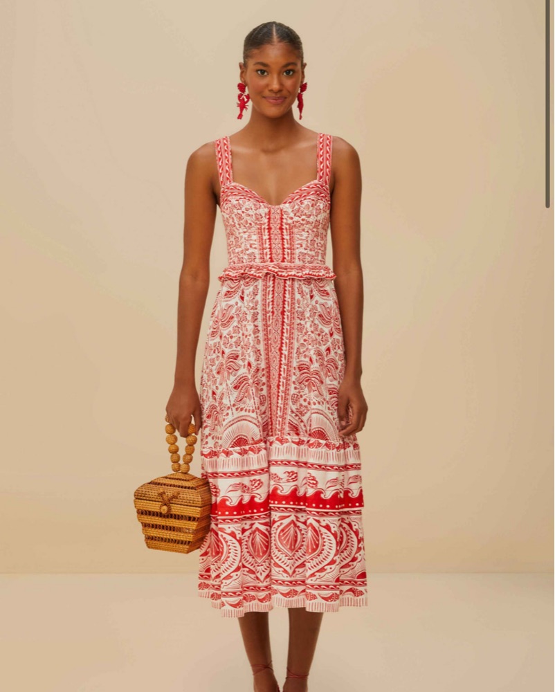 farm rio novelty print midi dress Wholesale farm rio dress for your store