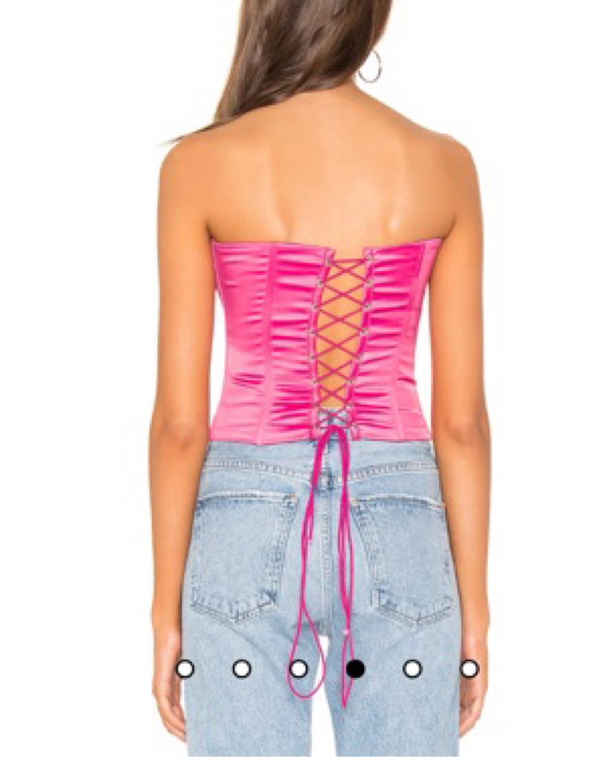 Guizio Pink Satin Corset by Danielle Guizio - Pickle