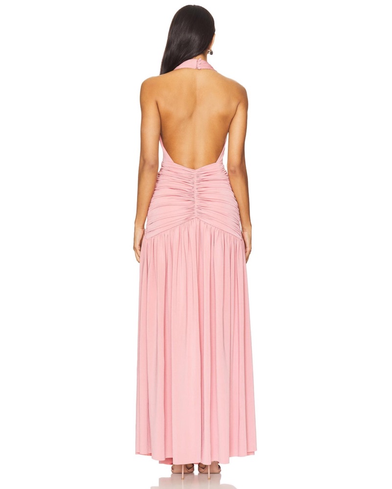 moonlight bridesmaid dresses TH&TH Phoebe Bridesmaid Dress In Blush Pink Chiffon – TH and TH