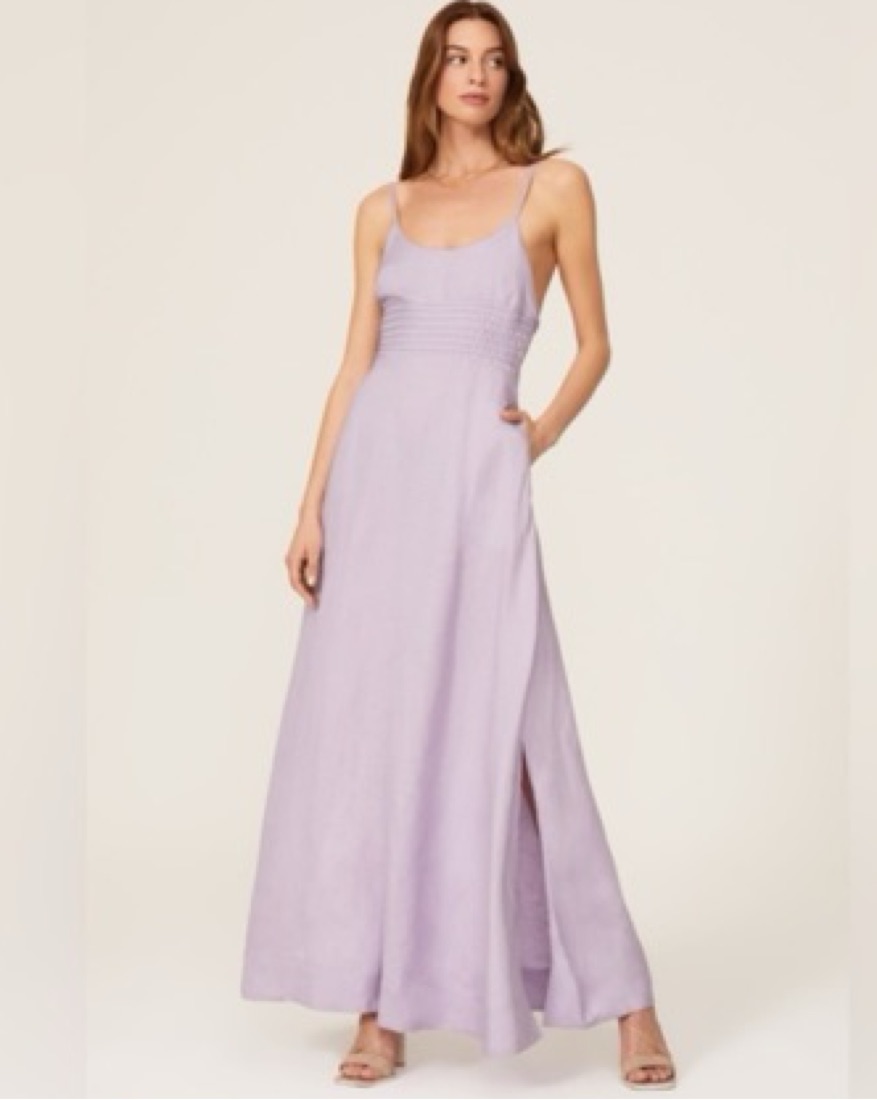 jonathan simkhai purple dress Jonathan Simkhai Londyn Collage Floral Print Long Sleeve Cutout Dress in Lavender Print