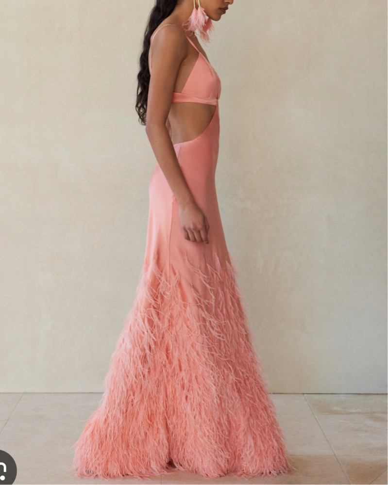 strapless open back dress Hot Pink Rhinestone Detailed Bottom Mini Dress – Aquarius Brand main image 1