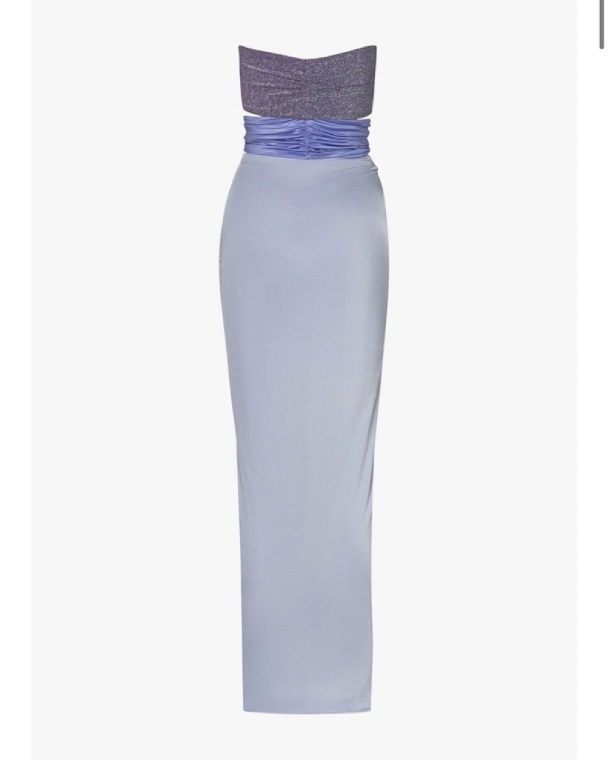 baobab silver dress Baobab Taki Dress One shoulder Maxi Sheer NWT | Medium | Metallic Silver