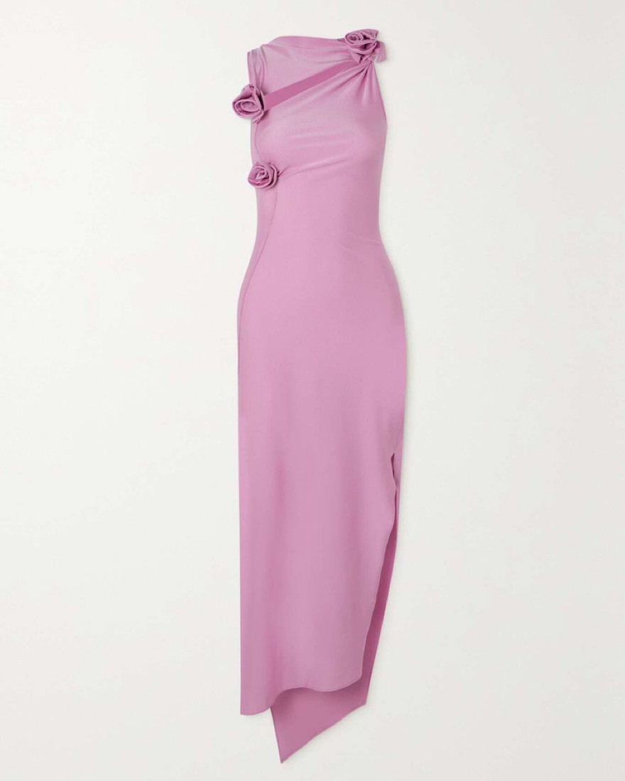 ワンピース Coperni DRESS (COPML143Y3015 PINK) Coperni Asymmetric Flower Gown in Pink | FWRD