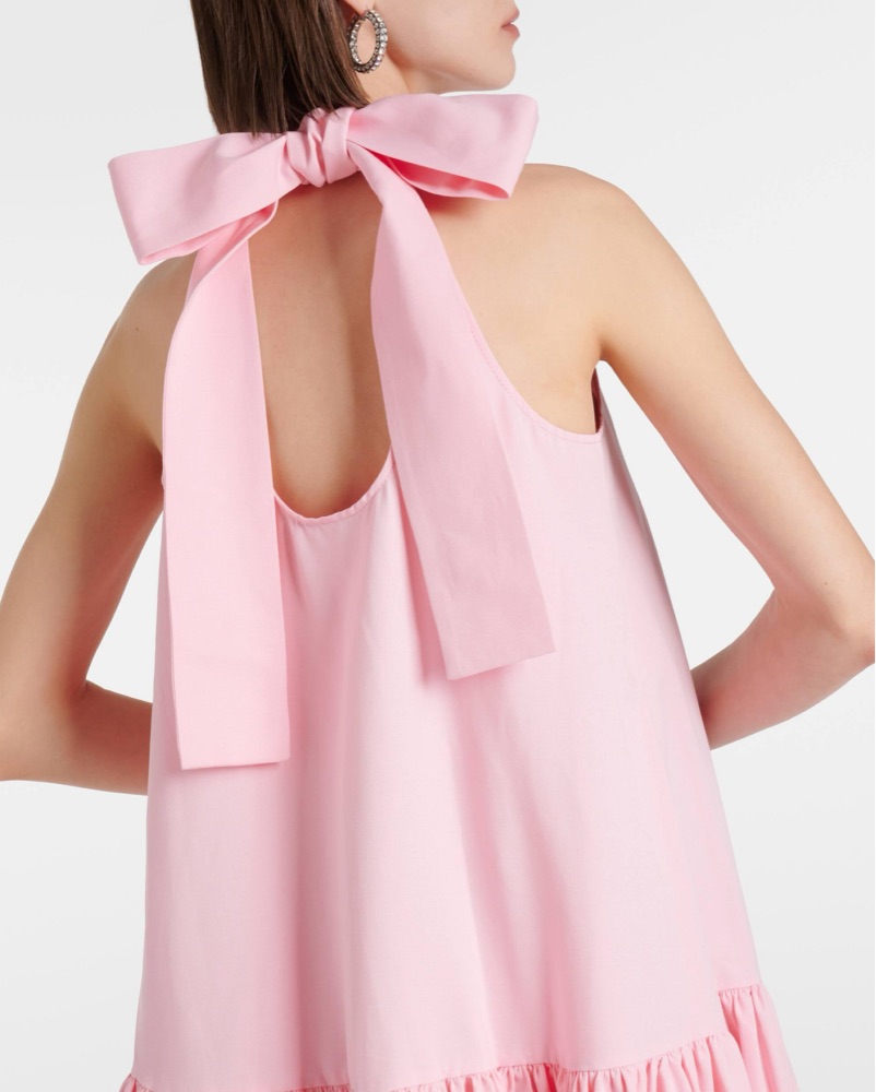 staud pink ruffle dress Staud