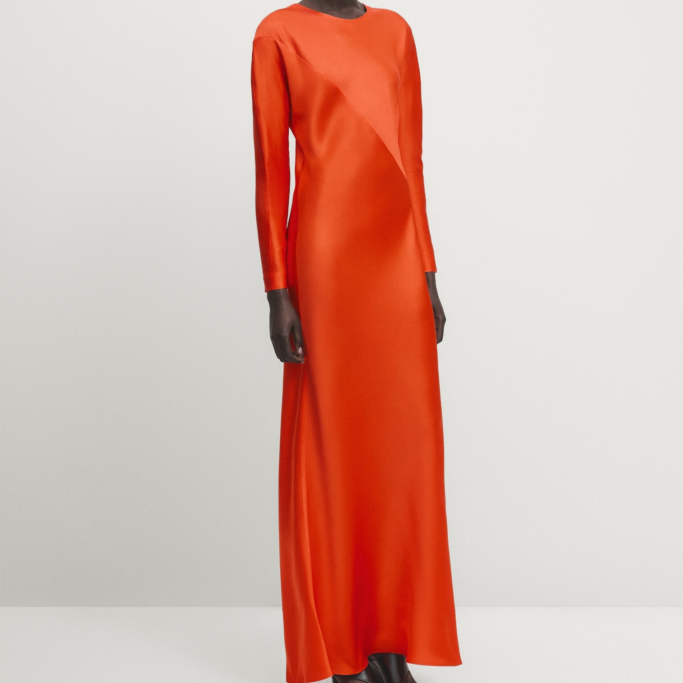 ★ Massimo Dutti★ Round neckline long satin one piece 0662 06697595567-o6.jpg?ts=