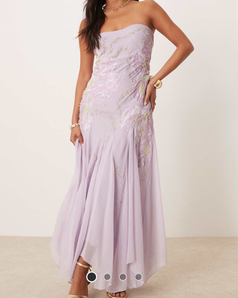 hot pink strapless prom dress Taffeta With Bow Icon: Water Repellent Linen Midi Dress - Size:7-8 Years (140cm) The structured bodice includes