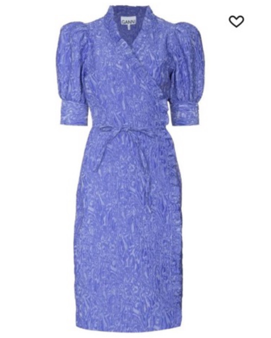 purple ganni dress Seersucker Check Dress in Persian Violet  SVRN