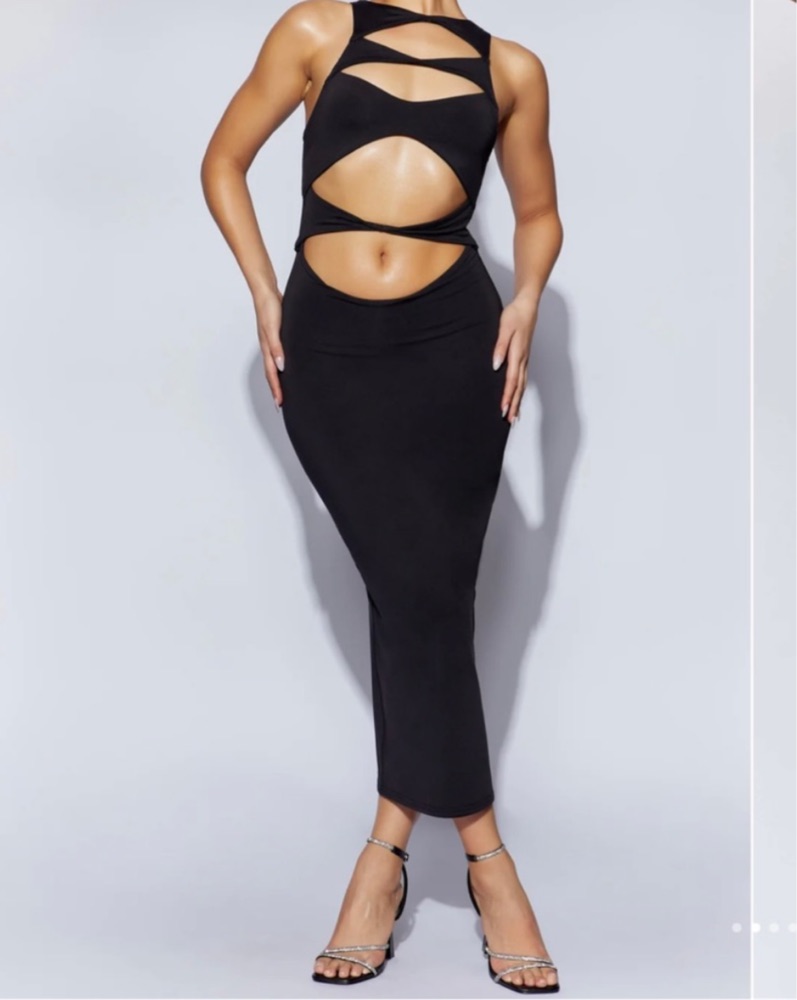 chloe cut out dress Meshki Chloe Cut Out Maxi Dress - Black by Meshki