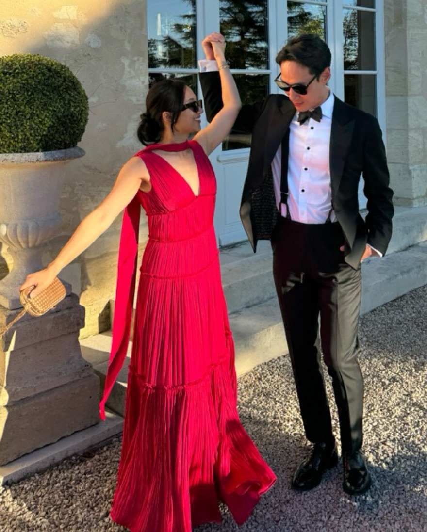 Poppy Red Simkhai Mandi Gown + Custom Scarf by Jonathan Simkhai - Pickle