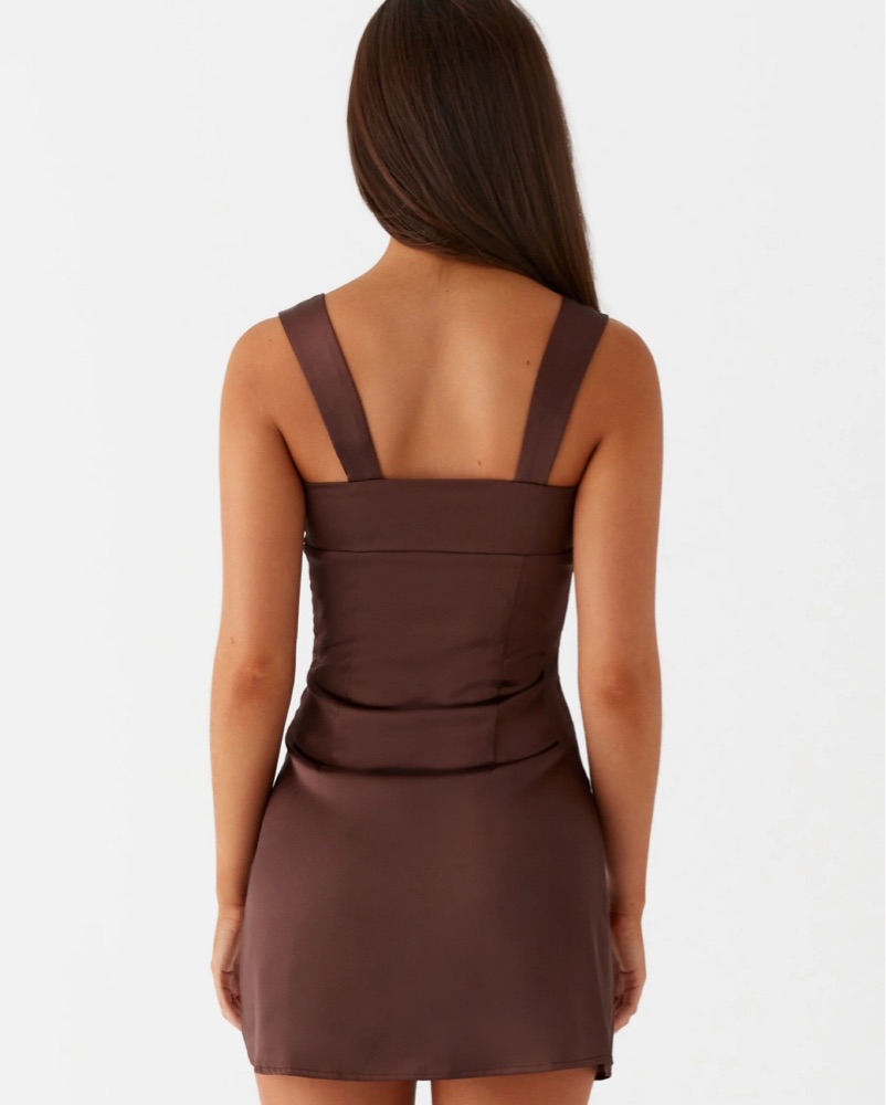 odette satin mini dress Odette Satin Mini Dress by Peppermayo