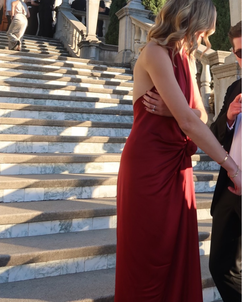 Burgundy Halter Dress With Low Back by Silvia Tcherassi - Pickle