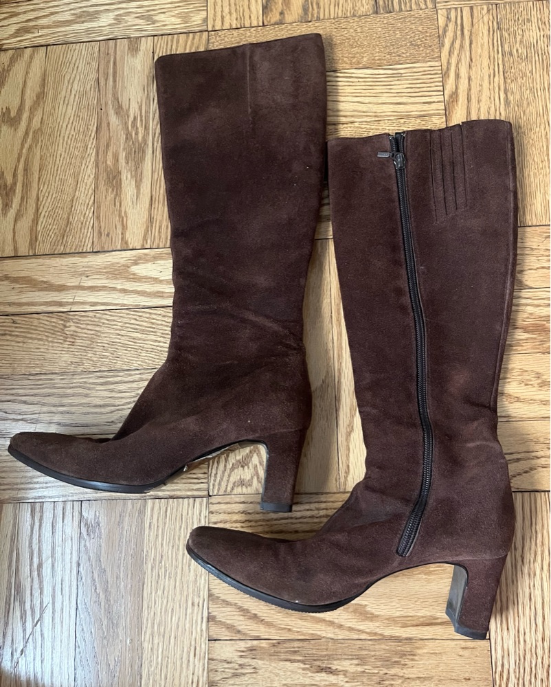 Brown Suede Knee-High Boots | Pickle
