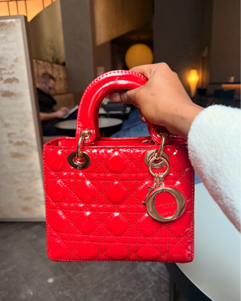 Lady Dior Small Red Patent by Christian Dior - Pickle