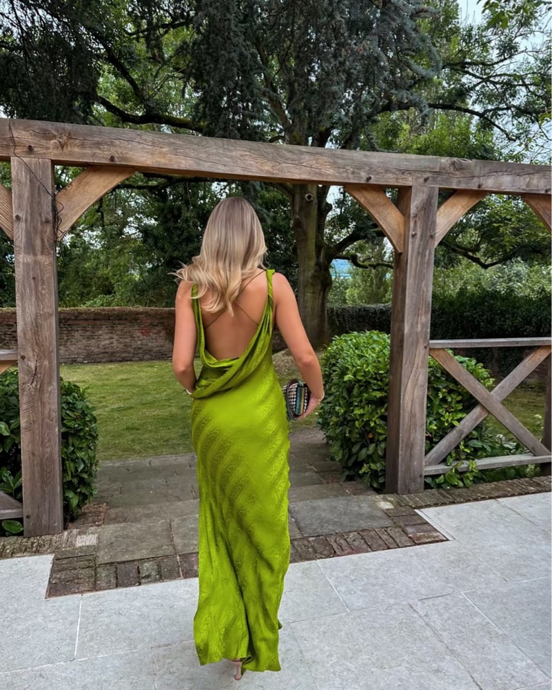 rat and boa silk dress Silk maxi dress