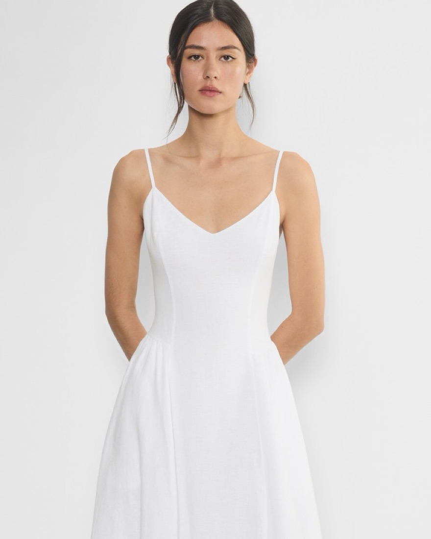 Aritzia Dropped Waist Linen Dress by Aritzia - Pickle