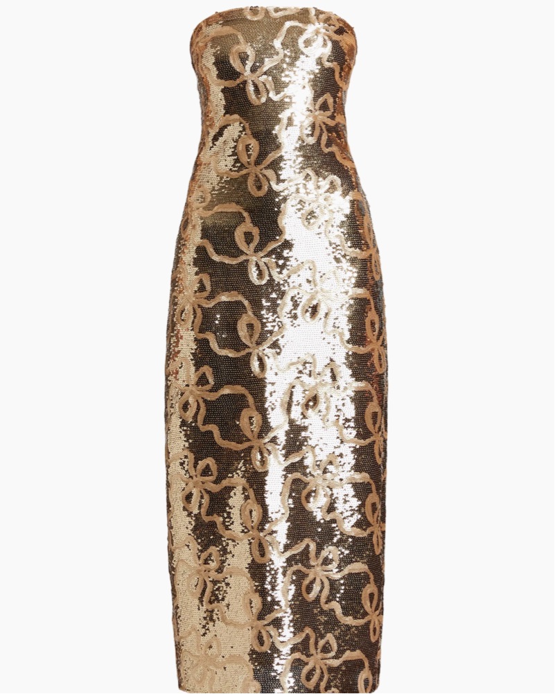 stasia sequin midi dress LoveShackFancy Stasia Dress in Pink Ombre