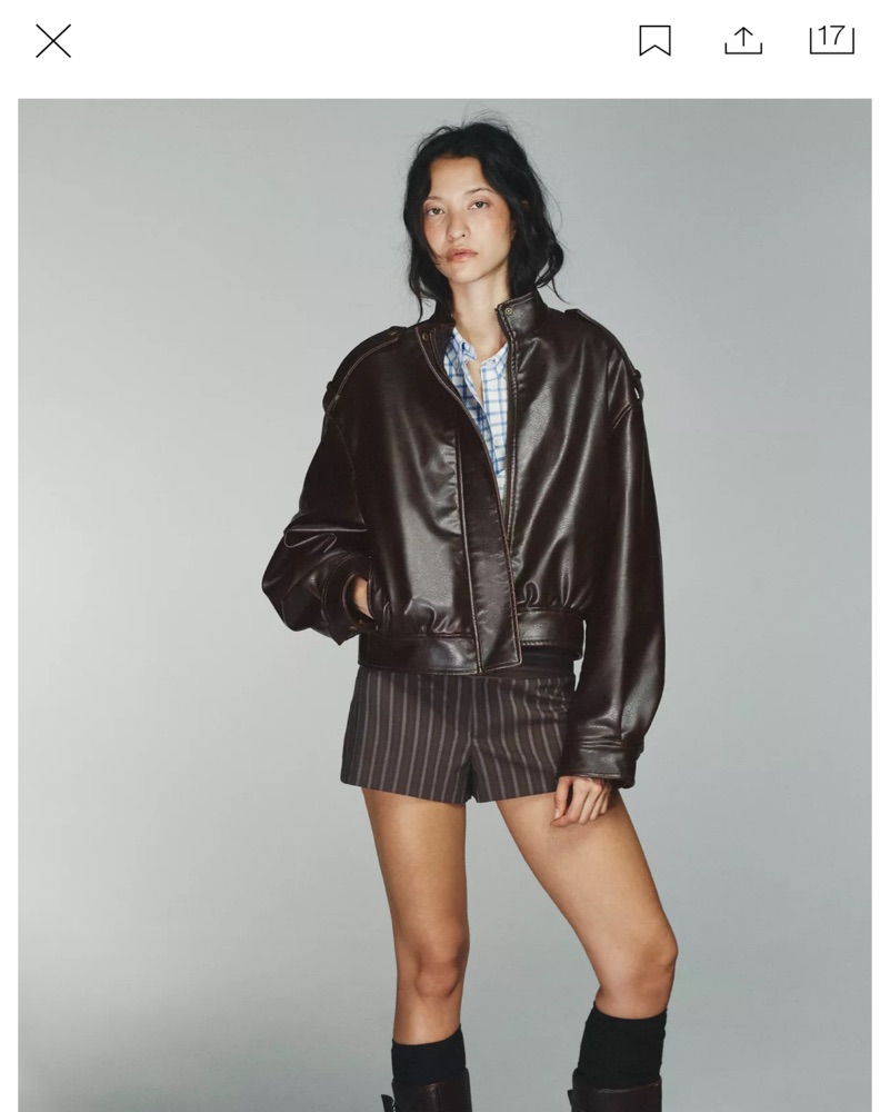 ZARA Faux Leather Jacket by ZARA - Pickle