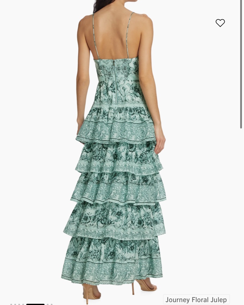 Alice + Olivia Valencia Floral Maxi Dres by Alice & Olivia - Pickle