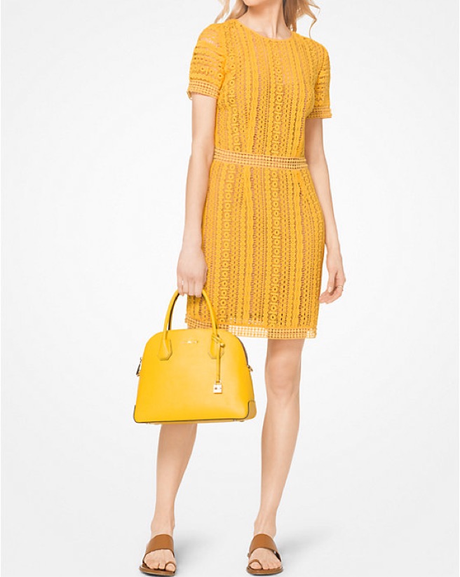 Michael kors dress yellow best sale