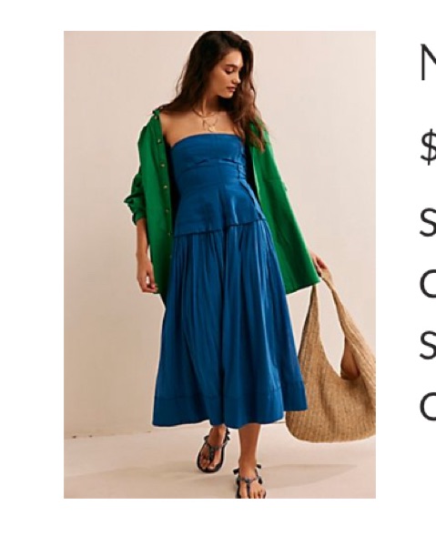 free people milan midi dress Free People Milan Midi Dress Light Blue Medium New* KC1474