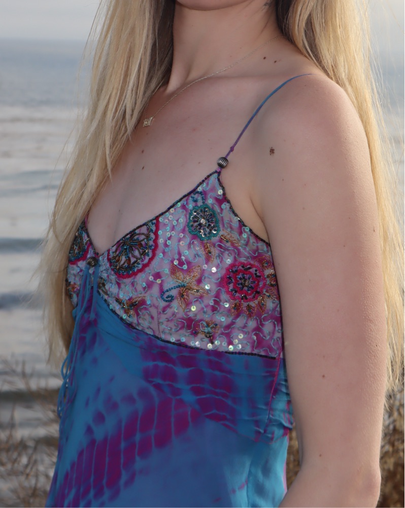 Rare Vintage Beaded Silk Dress by Karen Millen - Pickle