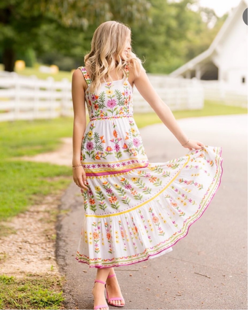 white mini dress with flowers FRANCINE 3D Flower – NB LUXE Op.CM Cute Spring Dresses: Best Color:Rose Pink Line Dry