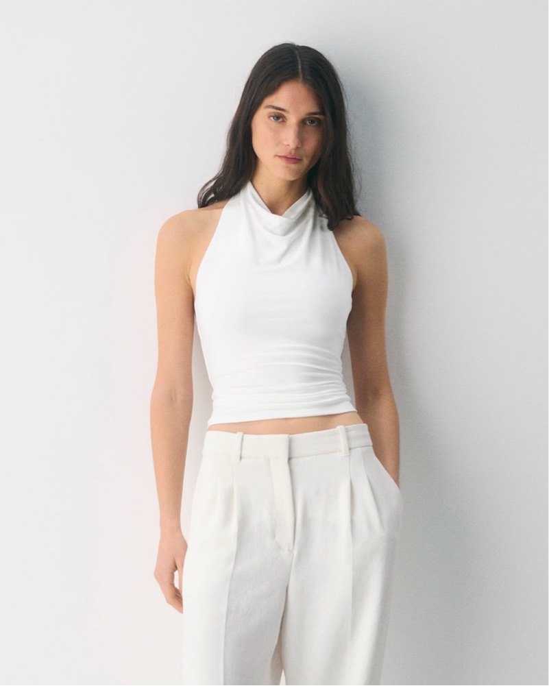 Artizia White High Neck Top by Artizia - Pickle