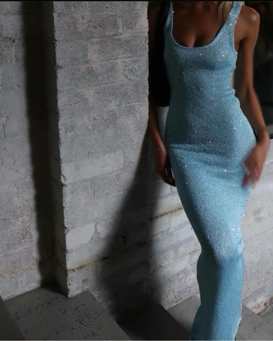 Asta Resort ANA DRESS BAIA BLUE SEQUIN by Asta Resort