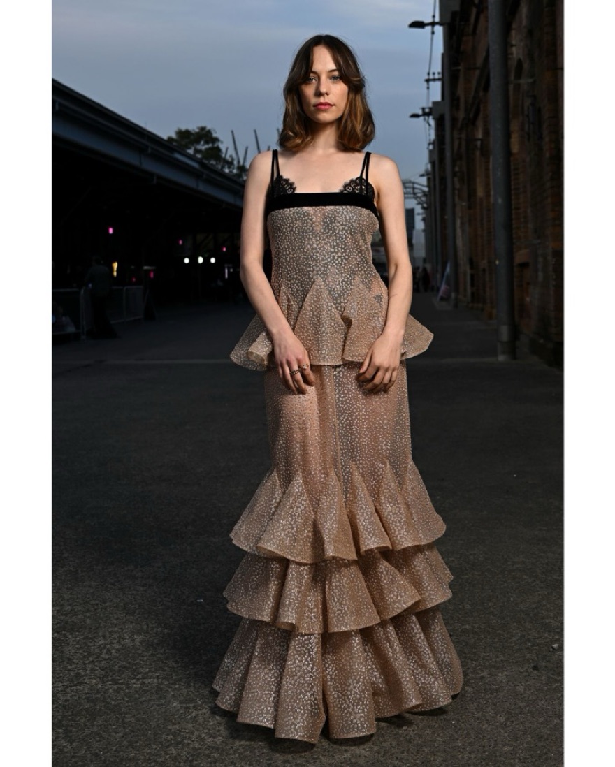 Zimmermann Pavilion Glitter Flutter Gown | Pickle