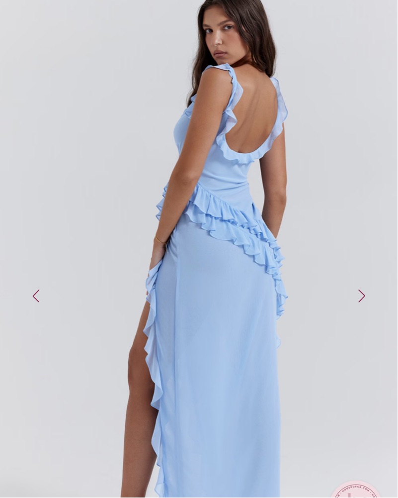 yellow lace dress Maxi – self-portrait-US Long Sleeve Pearl Crystal Color:Lilac Flower collection:N/A