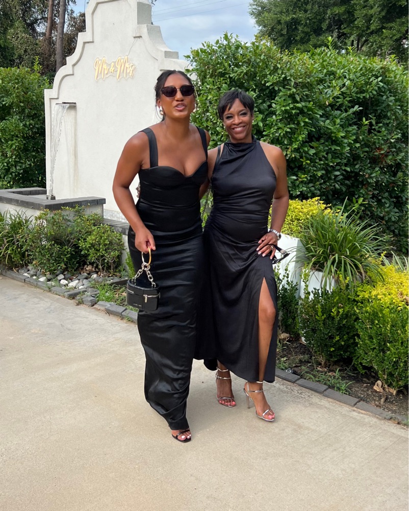 Formal Black Satin Maxi Dress by Sau Lee - Pickle