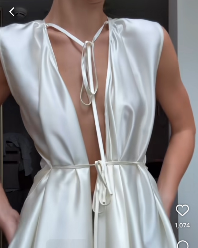 Helmut Lang Draped Silk Charmeuse Top by Helmut Lang - Pickle