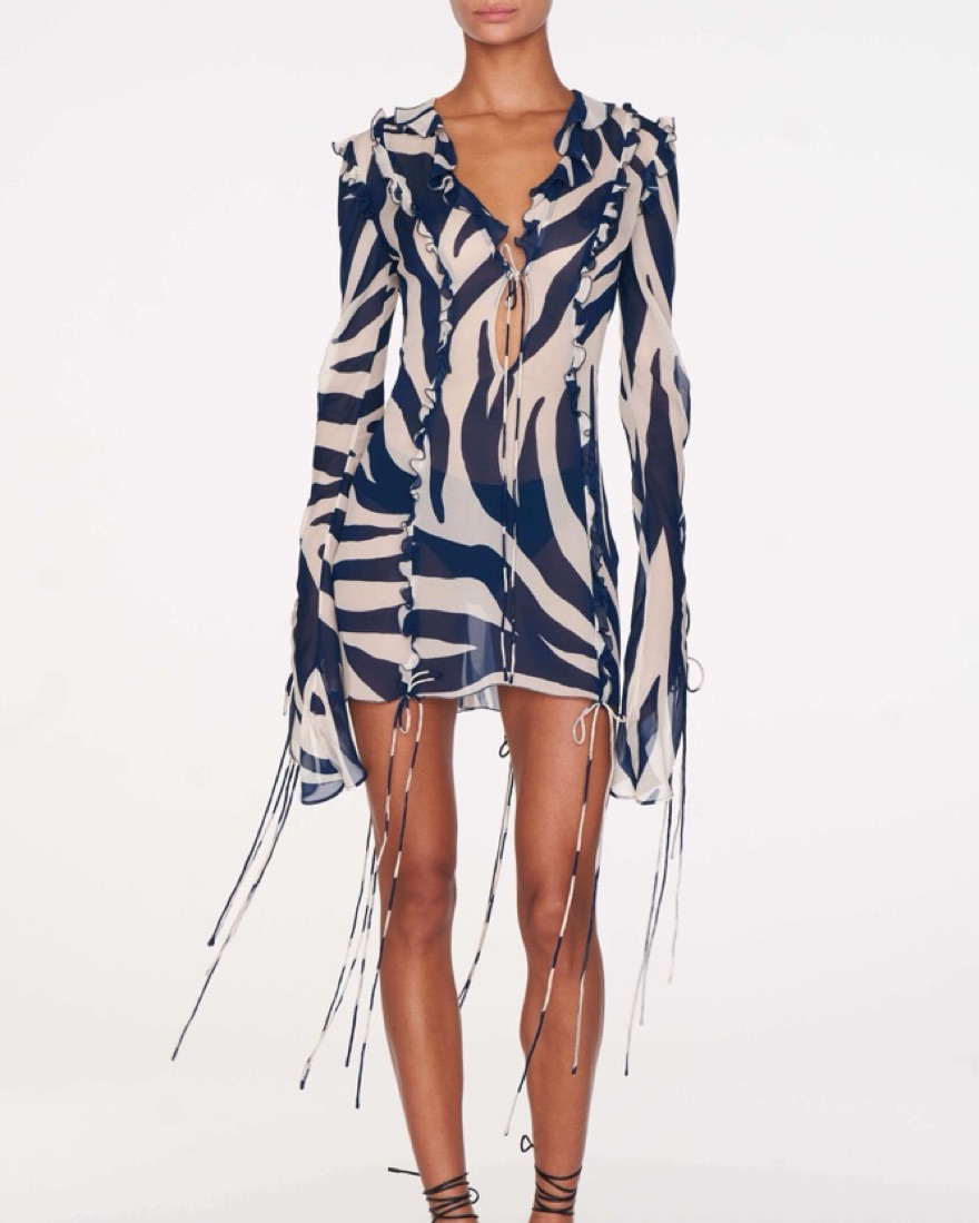 Rat & Boa Annika Zebra Mini Dress by Rat & Boa - Pickle