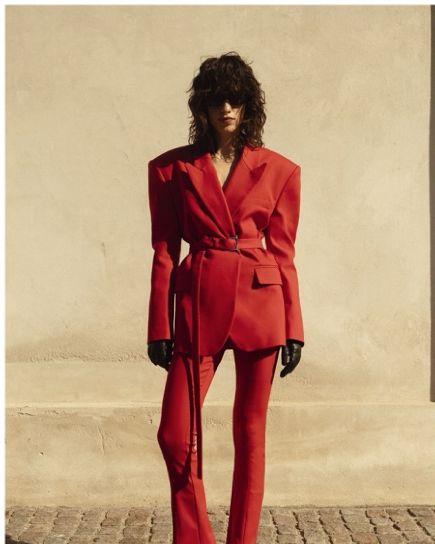 Helsa Oversized Belted Blazer Dress by Helsa - Pickle