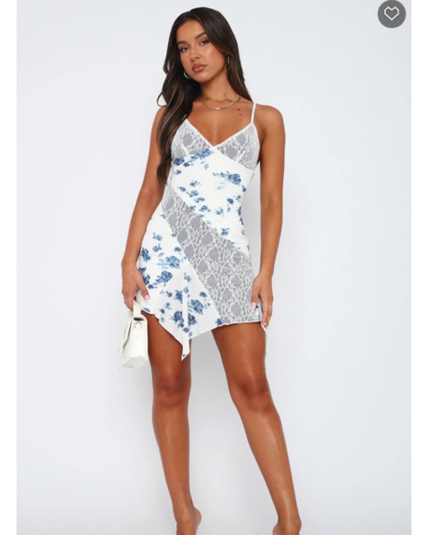 blue ivy mini dress Ivy Short Dress — Blue Embroidered Cotton Mini main image 1