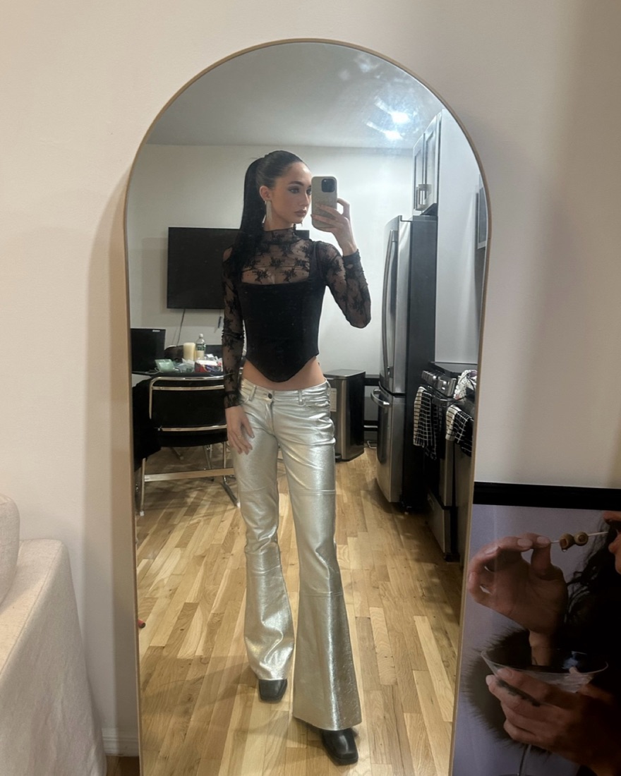 【SALE】y2k Von Dutch effect real leather Von Dutch 2000s Leather Pants | Pickle