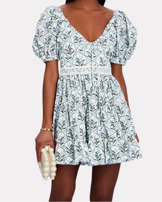 agua by agua bendita blue dress Agua Bendita Otono Mini Dress
