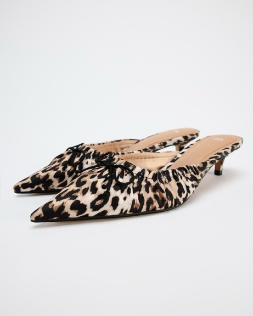 Zara Kitten Cheetah Heel | Pickle