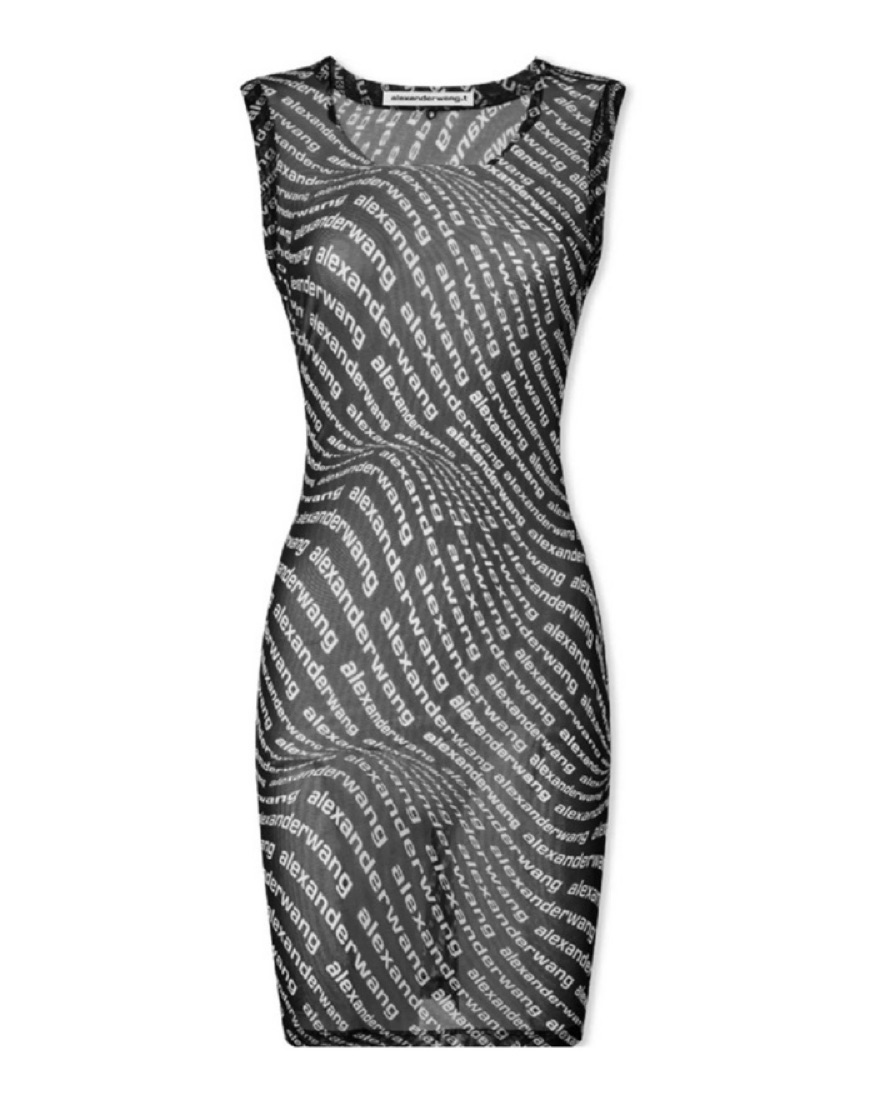 ワンピース T BY ALEXANDER WANG MESH DRESS ALEXANDER WANG LOGO MESH SLEEVELESS DRESS Dress to | Depop