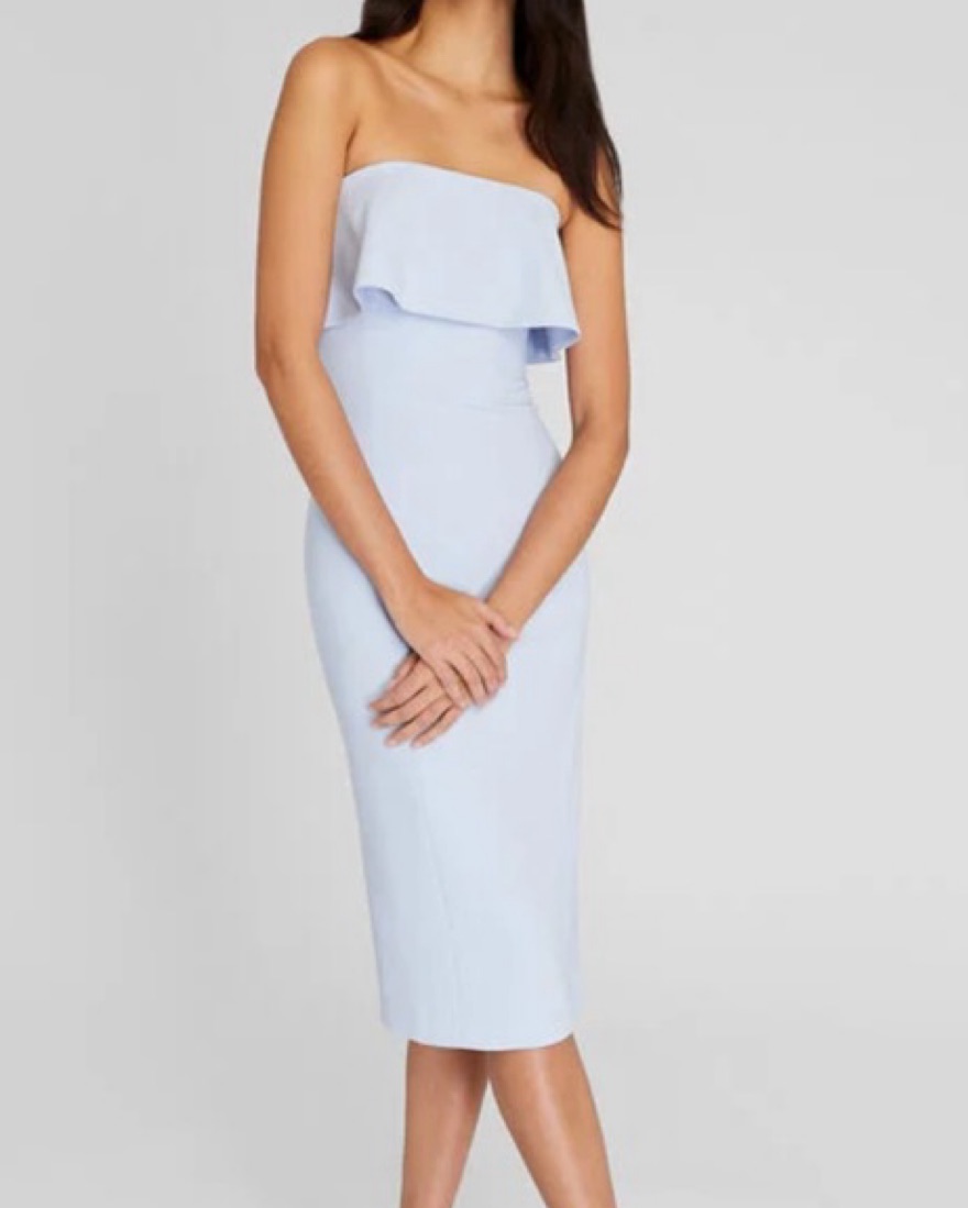 Club Monaco Tiered Overlay Tube Dress by Club Monaco - Pickle